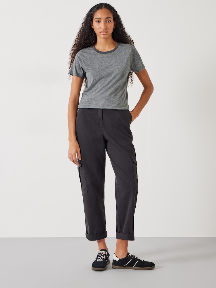 Hush Grey Baby Fit Dillon Side Stripe T-Shirt - Image 1 of 4