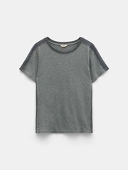 Hush Grey Baby Fit Dillon Side Stripe T-Shirt - Image 4 of 4