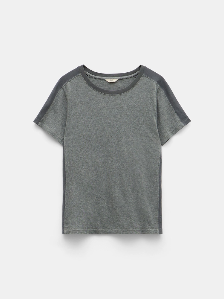 Hush Grey Baby Fit Dillon Side Stripe T-Shirt - Image 4 of 4