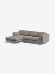 MADE.COM Basket Weave Pumice Grey Harlow Left Hand Facing Corner Sofa - Image 1 of 3