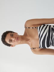 Mango Black Zebra Print Swimsuit - Image 4 of 7