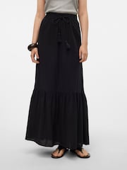 VERO MODA Black Tiered Summer Maxi Skirt - Image 1 of 6
