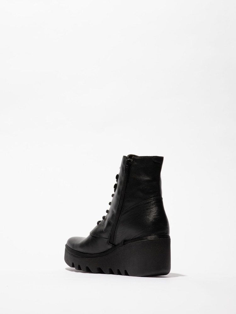 Fly London Birr Lace-Up Ankle Black Boots - Image 2 of 4