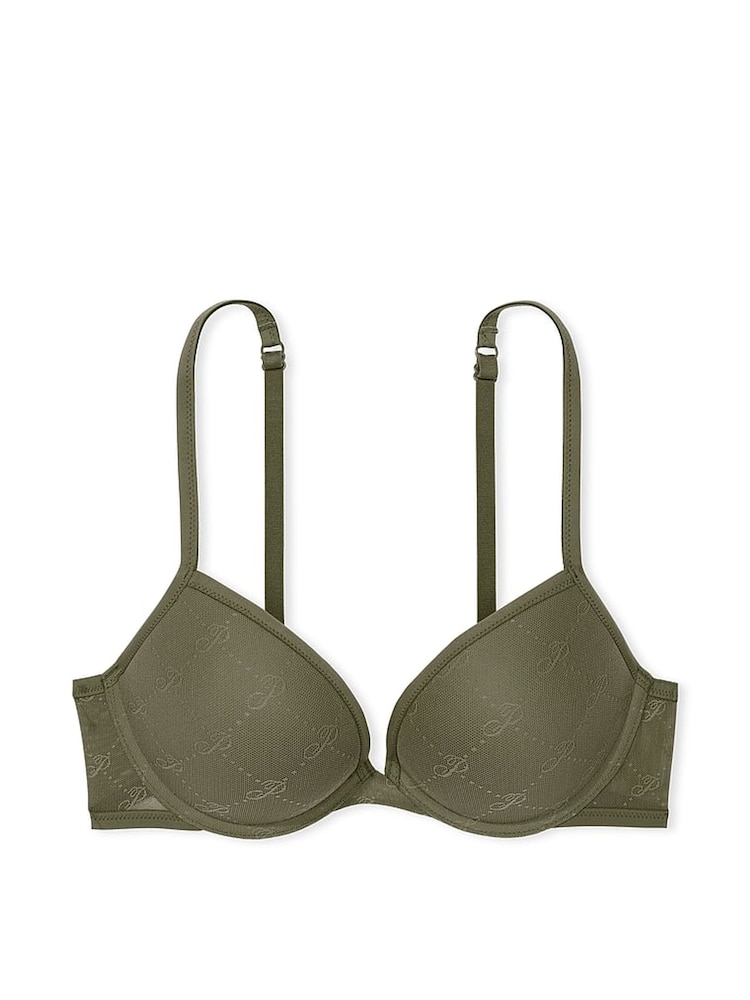 Victoria's Secret PINK Olive Green Super Push Up Bra - Image 3 of 3 Victoria's Secret PINK Olive Green Super Push Up Bra - Image 3 of 3