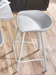 Julian Bowen Set of 2 Grey Renzo Bar Stools - Image 2 of 6