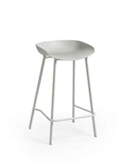 Julian Bowen Set of 2 Grey Renzo Bar Stools - Image 4 of 6