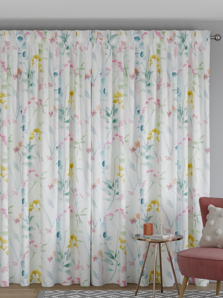 Multi Isla Floral Made to Measure 100% Cotton Curtains - Image 2 of 9