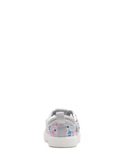 Clarks Silver Wide Fit (G) Combi City Dance T. Canvas Shoes - Image 5 of 7