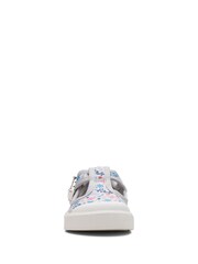 Clarks Silver Wide Fit (G) Combi City Dance T. Canvas Shoes - Image 6 of 7