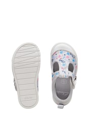 Clarks Silver Wide Fit (G) Combi City Dance T. Canvas Shoes - Image 7 of 7