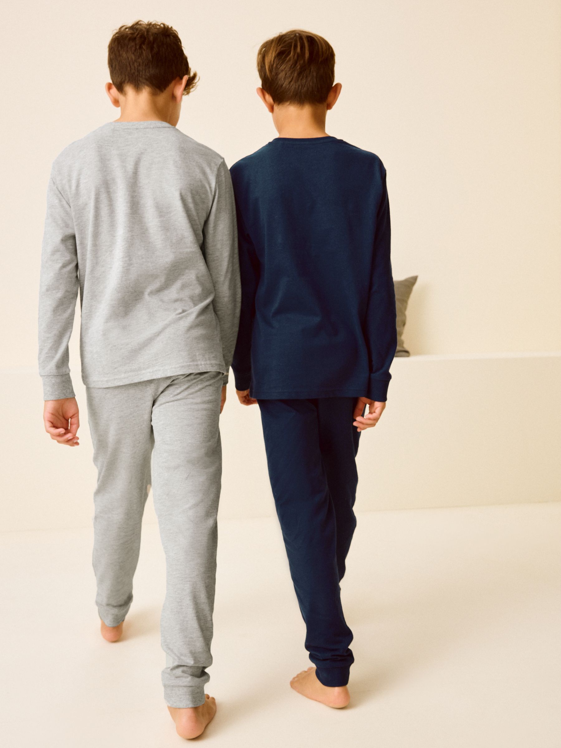 Buy Navy/Grey 2 Pack Long Sleeve Pyjamas (3-16yrs) from Next Hong Kong