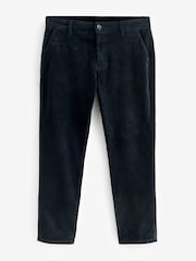 Navy Blue Slim Fit Corduroy Chino Trousers - Image 6 of 9