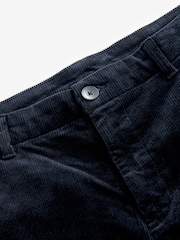 Navy Blue Slim Fit Corduroy Chino Trousers - Image 4 of 6