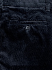 Navy Blue Slim Fit Corduroy Chino Trousers - Image 5 of 6
