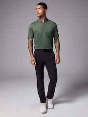 Khaki Green Active Textured Golf Polo Shirt - Image 2 of 8
