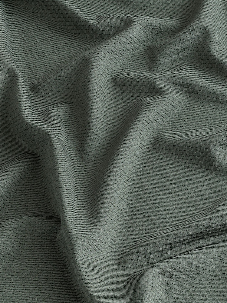 Khaki Green Active Textured Golf Polo Shirt - Image 7 of 8