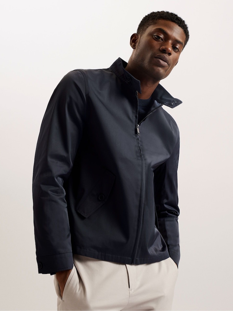 Ted Baker Blue Lehurst Nylon Blend Harrington Jacket - Image 2 of 6