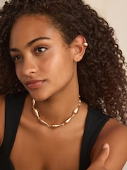 Gold Tone Chunky Ear Cuffs - Image 2 of 5
