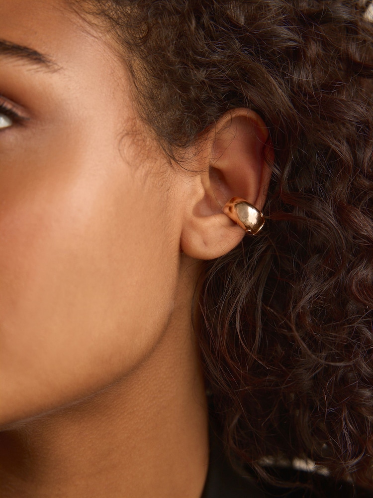 Gold Tone Chunky Ear Cuffs - Image 3 of 5