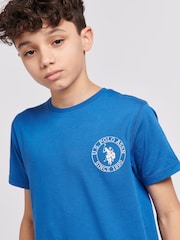 U.S. Polo Assn. Blue Back Print Boys 100% Cotton T-Shirt - Image 3 of 9
