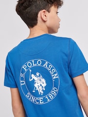 U.S. Polo Assn. Blue Back Print Boys 100% Cotton T-Shirt - Image 5 of 9
