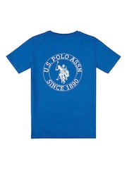 U.S. Polo Assn. Blue Back Print Boys 100% Cotton T-Shirt - Image 8 of 9