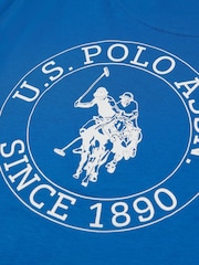 U.S. Polo Assn. Blue Back Print Boys 100% Cotton T-Shirt - Image 9 of 9