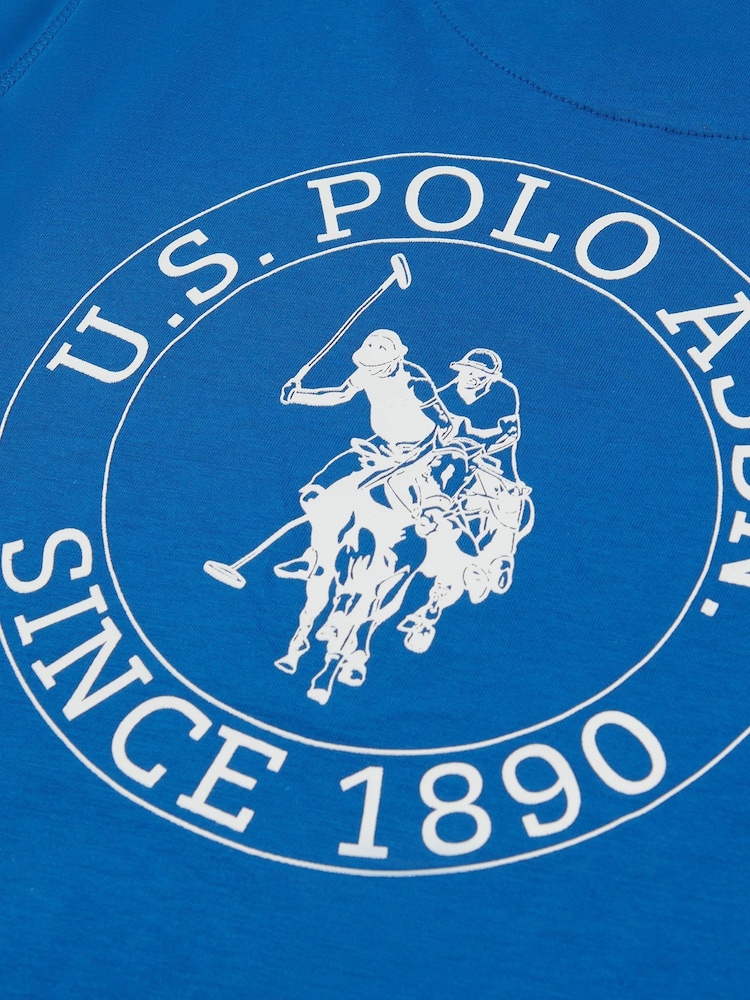 U.S. Polo Assn. Blue Back Print Boys 100% Cotton T-Shirt - Image 9 of 9