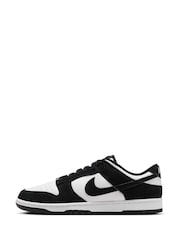 Nike White/Black Suede Dunk Low Trainers - Image 2 of 12