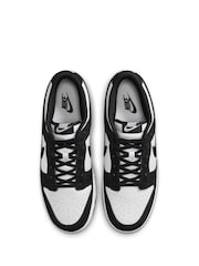 Nike White/Black Suede Dunk Low Trainers - Image 7 of 12