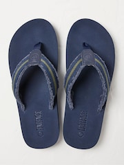 FatFace Harris Blue Flip Flops - Image 2 of 3