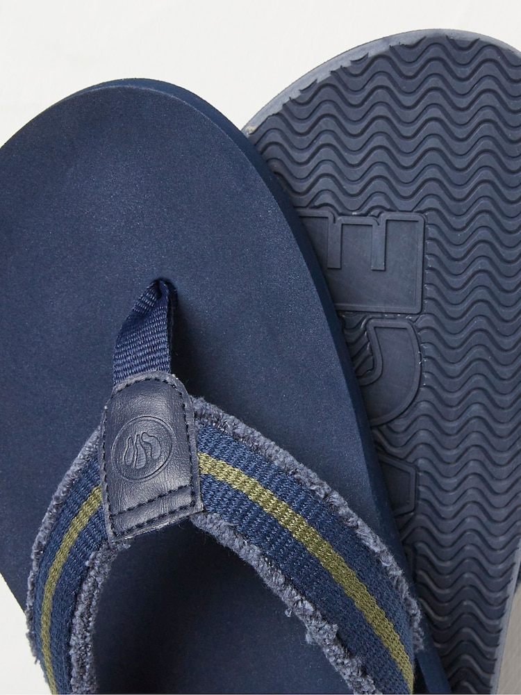 FatFace Harris Blue Flip Flops - Image 3 of 3