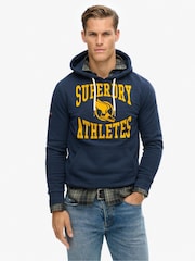 Superdry Blue Track & Field Athletic Graphic Hoodie - Image 1 of 7