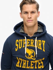 Superdry Blue Track & Field Athletic Graphic Hoodie - Image 4 of 7