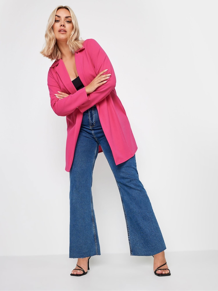 Yours Curve Pink Longline Blazer - Image 2 of 5