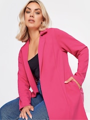 Yours Curve Pink Longline Blazer - Image 4 of 5