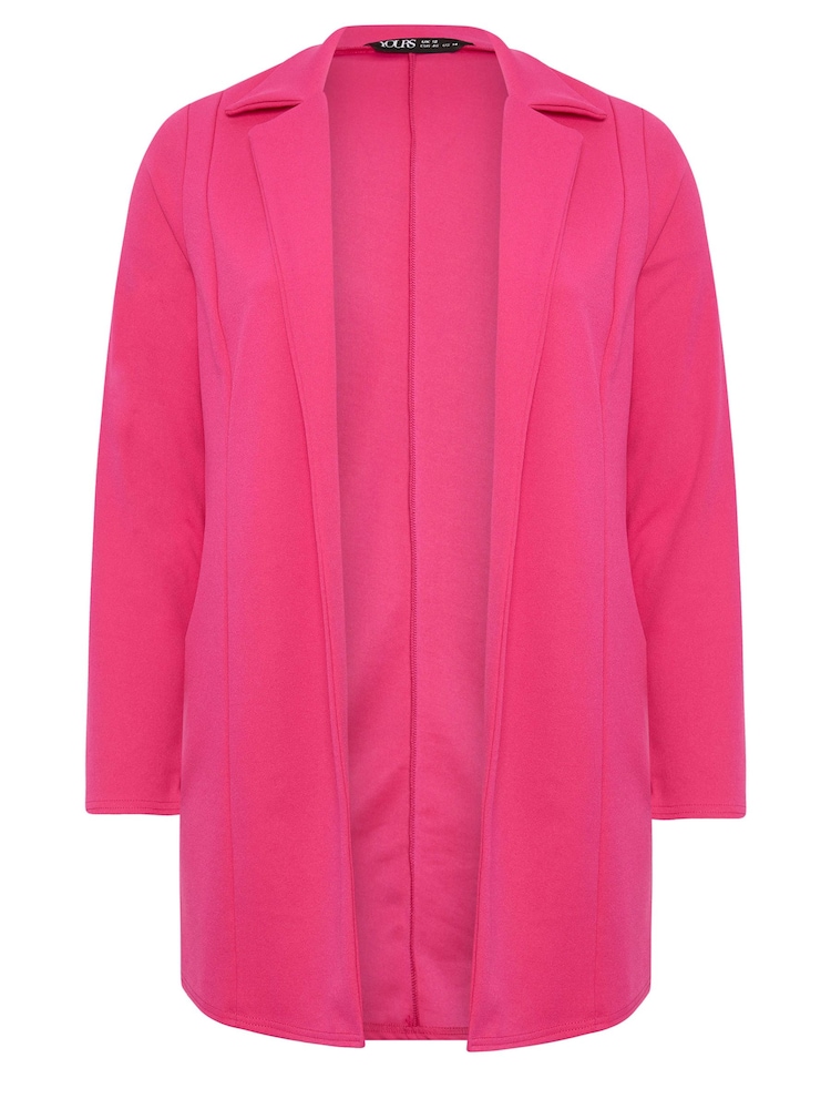 Yours Curve Pink Longline Blazer - Image 5 of 5