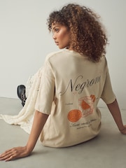 Negroni Cocktail Graphic Negroni Cocktail Graphic 100% Cotton T-Shirt - Image 1 of 10