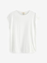 River Island White 100% Cotton 2 Pack Rib Cuff T-Shirt - Image 2 of 8