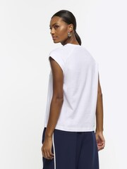 River Island White 100% Cotton 2 Pack Rib Cuff T-Shirt - Image 6 of 8