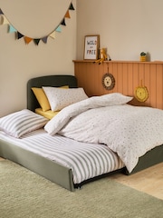 Soft Velvet Sage Green Kids Matson Trundle Upholstered Bed - Image 2 of 9