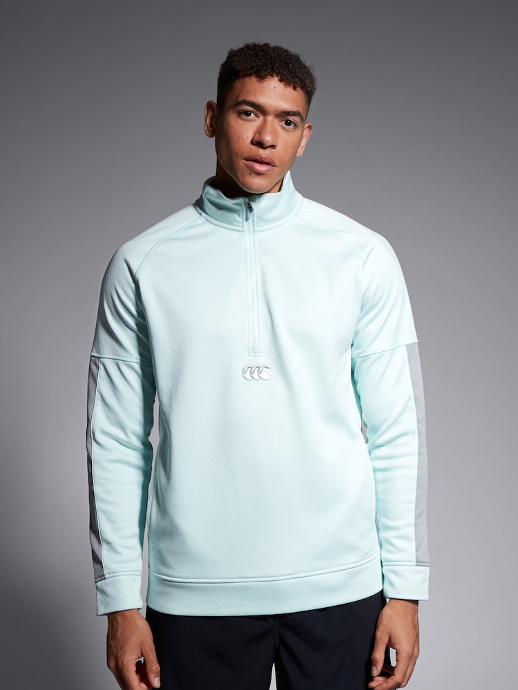 Canterbury Adult Mens Green 1/2 Zip Thermoreg Fleece - Image 1 of 6