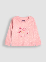 JoJo Maman Bébé Pink Unicorn Pyjamas 2 Pack - Image 7 of 9