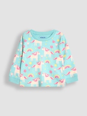 JoJo Maman Bébé Pink Unicorn Pyjamas 2 Pack - Image 8 of 9