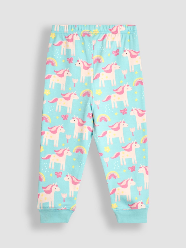 JoJo Maman Bébé Pink Unicorn Pyjamas 2 Pack - Image 9 of 9