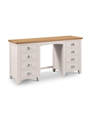 Julian Bowen Grey Richmond Twin Pedestal Dressing Table - Image 1 of 6