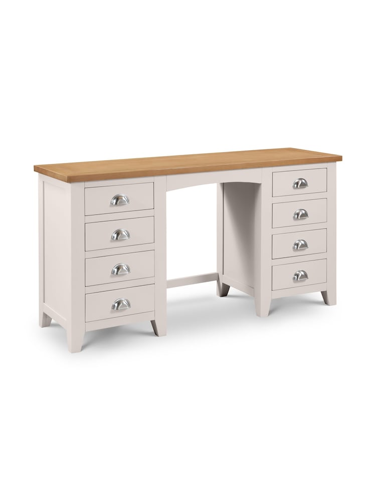 Julian Bowen Grey Richmond Twin Pedestal Dressing Table - Image 1 of 6