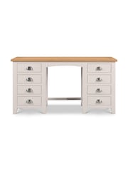 Julian Bowen Grey Richmond Twin Pedestal Dressing Table - Image 3 of 6