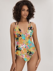 Florere Printed Dual Strap Swimsuit - Image 1 of 5