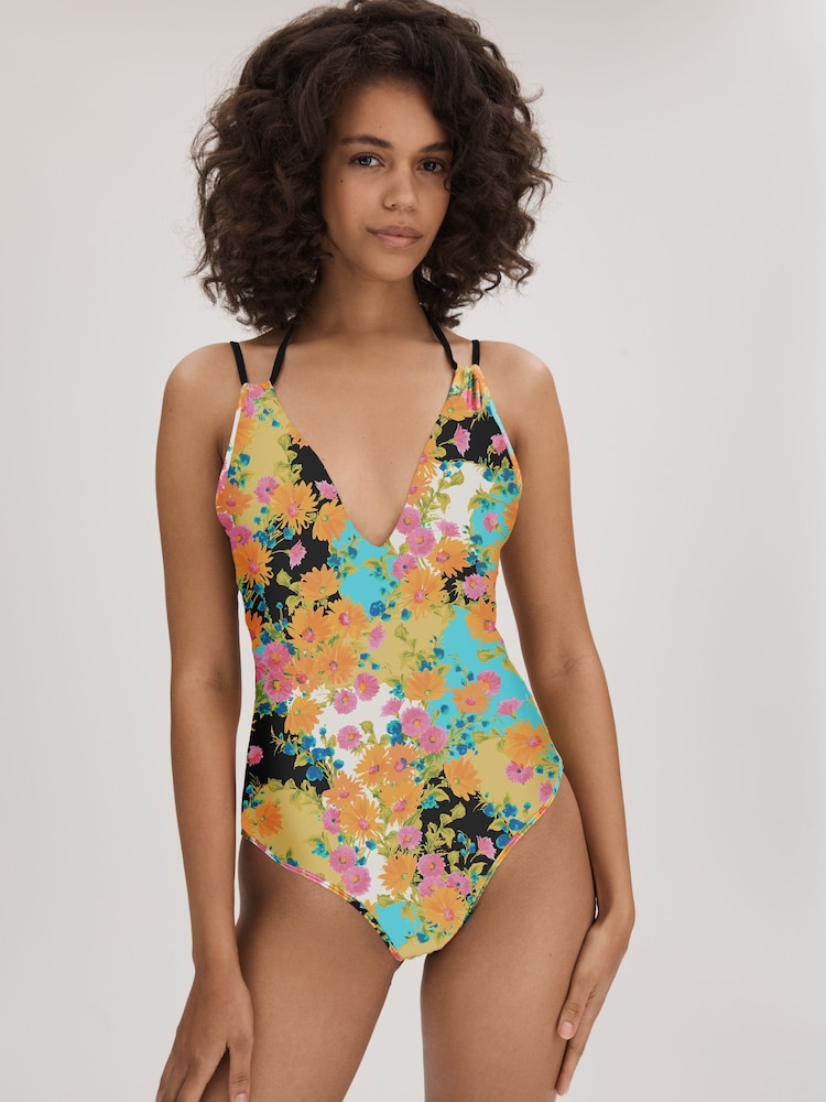Florere Printed Dual Strap Swimsuit - Image 1 of 5
